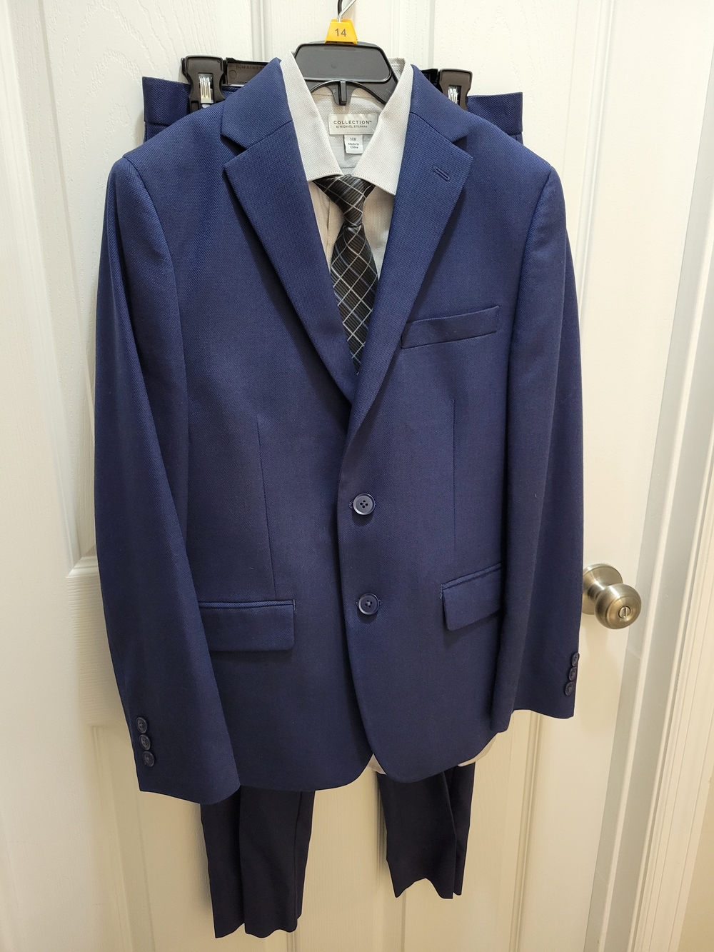 Boys 14R Navy Blazer Suit Jacket By Michael Strahan